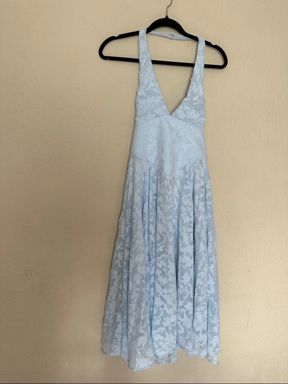 HOUSE OF CB Arietta Floral Jacquard Plunge Halter Neck Dress Sz M A-C NWOT $289 - Picture 10 of 16